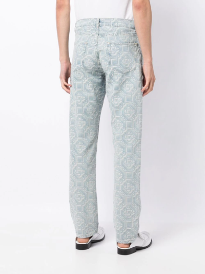 Monogram Classic Jacquard Straight Leg Jeans