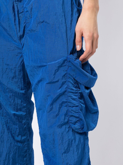 Shop Sunnei Cargo-pocket Track Pants In Blau