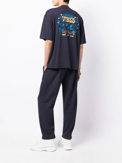 Shop Opening Ceremony Graphic-print Cotton T-shirt In Blau
