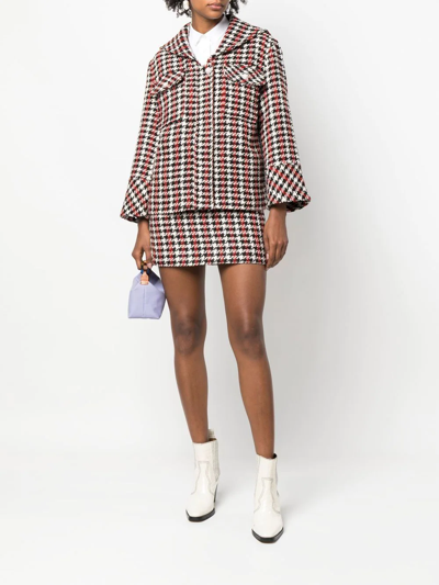 Baum Und Pferdgarten Shanna Bouclé-tweed Mini Skirt In Red