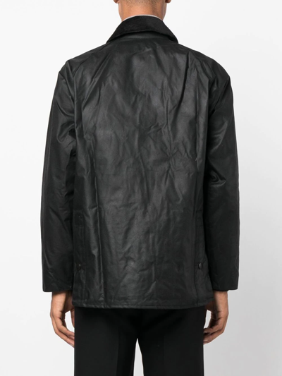 Shop Barbour Bedale Waxed Cotton Jacket In Schwarz