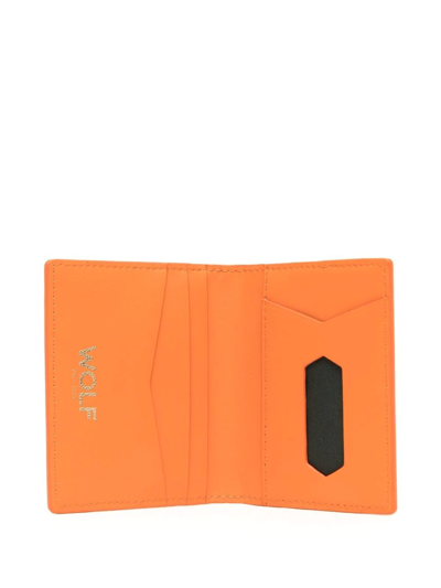 Shop Wolf Logo-print Bi-fold Cardholder In Orange