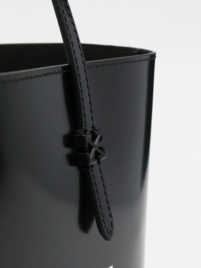 Shop Off-white Slogan-print Tote Bag In Black