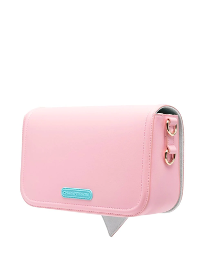 Shop Chiara Ferragni Logo-embossed Shoulder Bag In Rosa