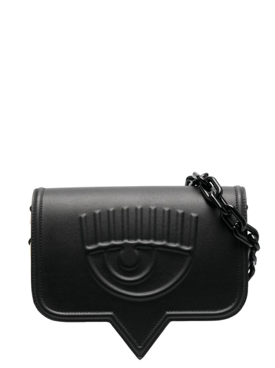 Shop Chiara Ferragni Logo-embossed Shoulder Bag In Schwarz