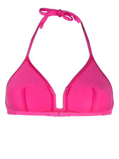 Shop Eres Utopie Halterneck Bikini Top In Rosa