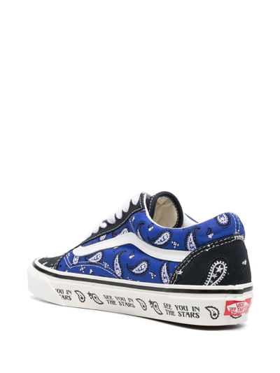 Shop Vans Old Skool Paisley-print Sneakers In Blau