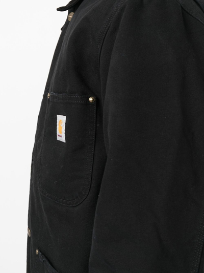 Shop Carhartt Logo-patch Shirt Jacket In Schwarz