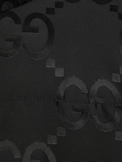 Gucci Black Padded Jacket In Jumbo Gg Fabric In Schwarz