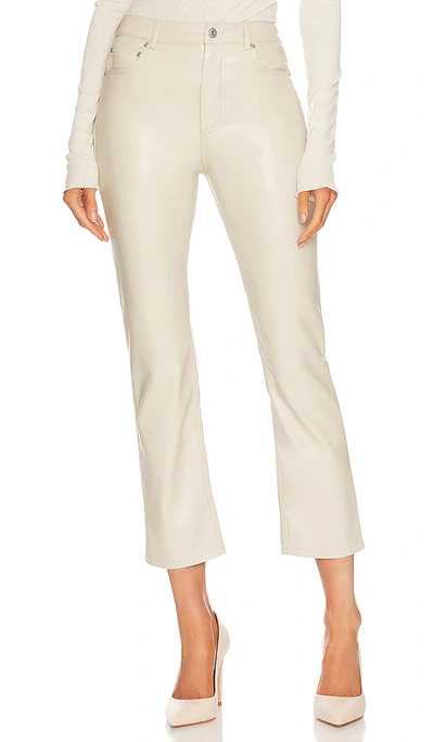 Jonathan Simkhai Standard River Stretch Vegan Leather Straight-Leg Ankle  Pants