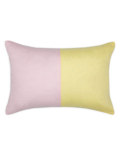 Shop Sferra Festa Linen Decorative Pillow In Carnation