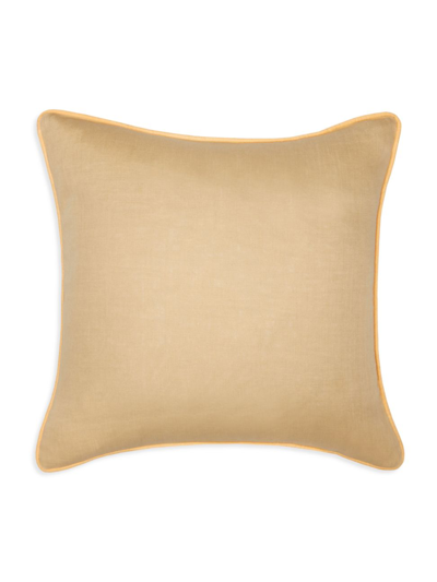 Shop Sferra Manarola Linen Decorative Pillow In Sand Apricot