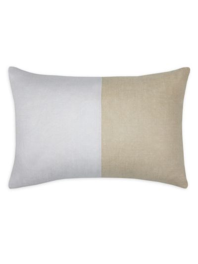 Shop Sferra Festa Linen Decorative Pillow In Platinum