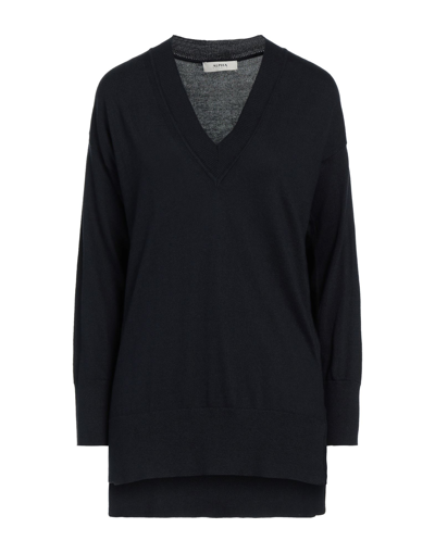 Shop Alpha Studio Woman Sweater Midnight Blue Size 8 Cotton, Viscose