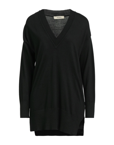 Shop Alpha Studio Woman Sweater Black Size 8 Cotton, Viscose
