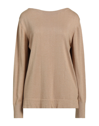 Shop Alpha Studio Woman Sweater Sand Size 8 Cotton, Viscose In Beige