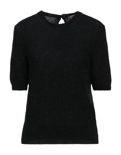 Shop Rossopuro Woman Sweater Black Size L Polyamide, Acrylic, Fiberglass, Alpaca Wool, Wool