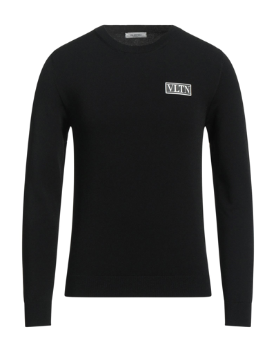 Shop Valentino Garavani Man Sweater Black Size S Viscose, Polyester