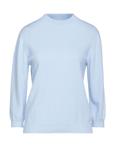 Shop Rossopuro Woman Sweater Sky Blue Size L Wool, Cashmere