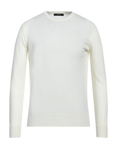 Shop Alpha Studio Man Sweater Ivory Size 44 Wool, Acrylic In White