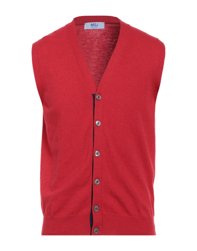 Shop Mqj Man Cardigan Red Size S Polyamide, Wool, Viscose, Cashmere