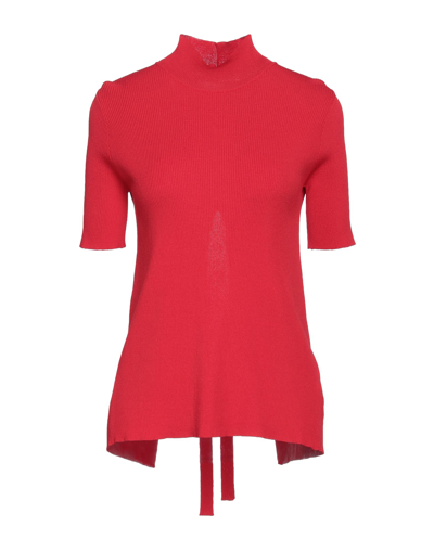 Shop Erika Cavallini Woman Turtleneck Red Size S Viscose, Polyamide