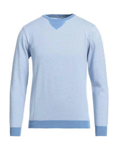Shop Herman & Sons Man Sweater Azure Size 3xl Cotton In Blue
