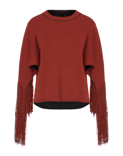 Shop Proenza Schouler Woman Sweater Rust Size M Viscose, Polyamide, Polyester In Red