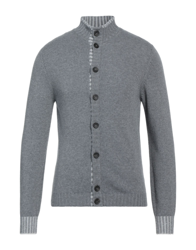 Shop Heritage Man Cardigan Grey Size 48 Polyamide, Wool, Viscose, Cashmere