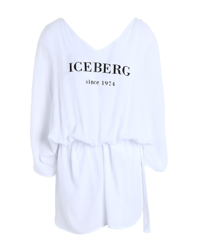 Shop Iceberg Woman Cover-up White Size S Viscose