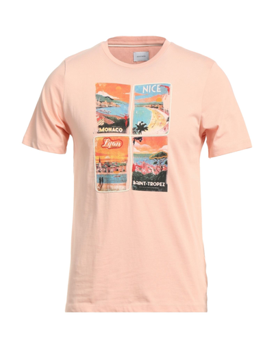 Shop Sseinse Man T-shirt Salmon Pink Size Xl Cotton