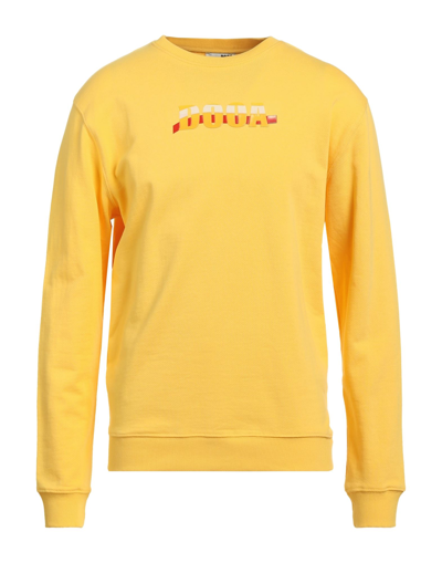 Shop Dooa Man Sweatshirt Yellow Size Xxl Cotton