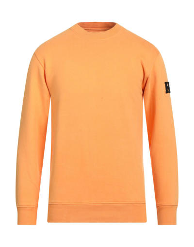 Shop Historic Man Sweatshirt Apricot Size S Cotton, Elastane In Orange