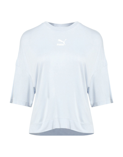 Shop Puma Woman T-shirt Sky Blue Size S Viscose