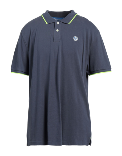Shop North Sails Polo Shirts In Slate Blue