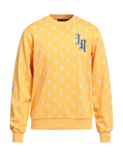 Shop John Richmond X Playboy Man Sweatshirt Yellow Size Xxl Cotton, Polyester