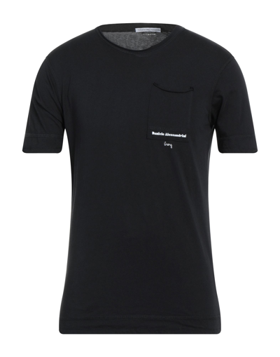 Shop Grey Daniele Alessandrini T-shirts In Dark Blue