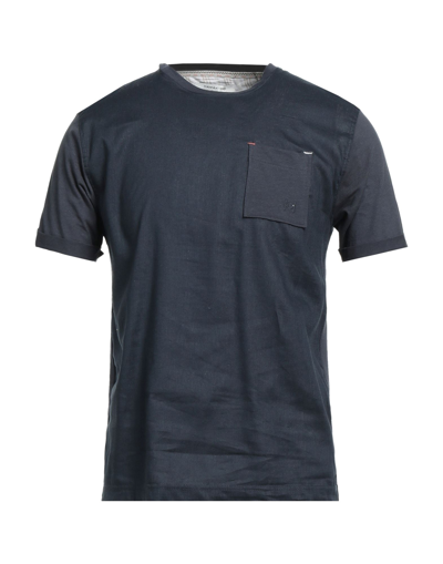Shop Hamaki-ho Man T-shirt Midnight Blue Size S Cotton, Linen