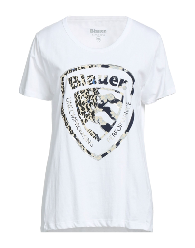 Shop Blauer Woman T-shirt White Size S Cotton