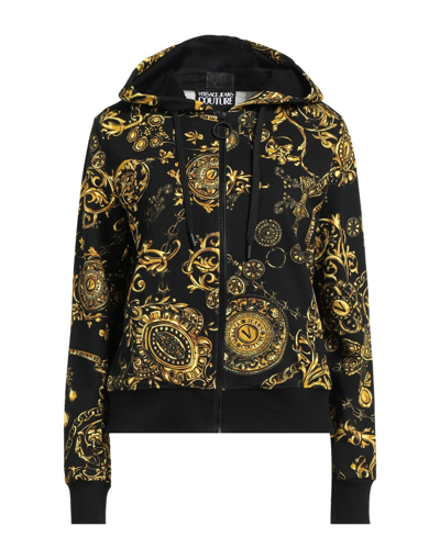 Sweatshirts & Sweaters Versace Jeans Couture - Multi logo hoodie in black -  71GAIP04CF00P899