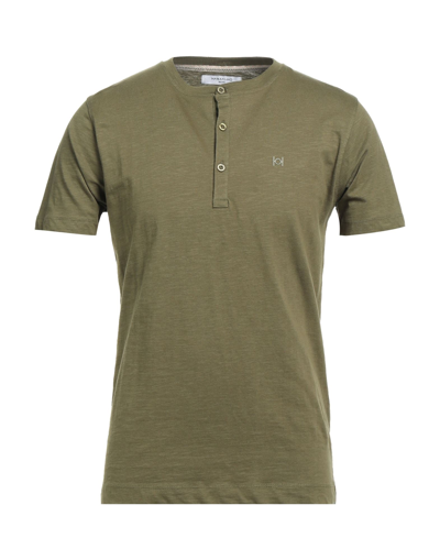 Shop Hamaki-ho Man T-shirt Military Green Size L Cotton