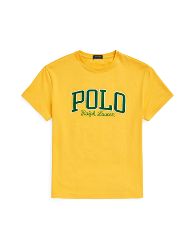 Shop Polo Ralph Lauren Classic Fit Logo Jersey T-shirt Man T-shirt Yellow Size Xl Cotton