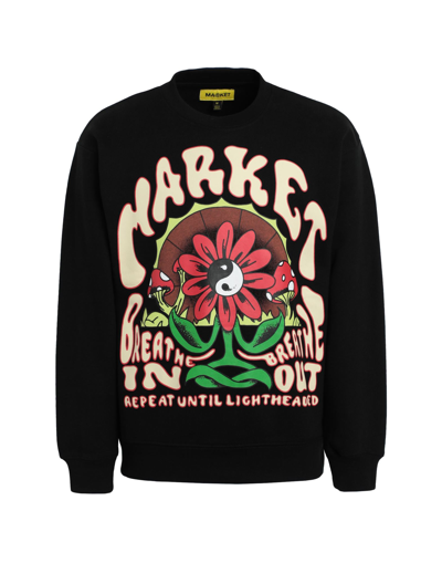 Shop Market Breathwork Crewneck Sweatshirt Man Sweatshirt Black Size Xl Cotton