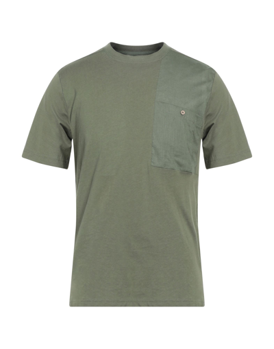 Shop Sseinse Man T-shirt Military Green Size Xxl Cotton, Linen