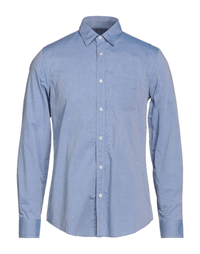 Shop Trussardi Jeans Man Shirt Sky Blue Size 15 ¾ Cotton