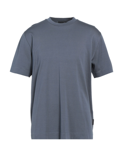 Shop Elvine Man T-shirt Slate Blue Size Xl Cotton