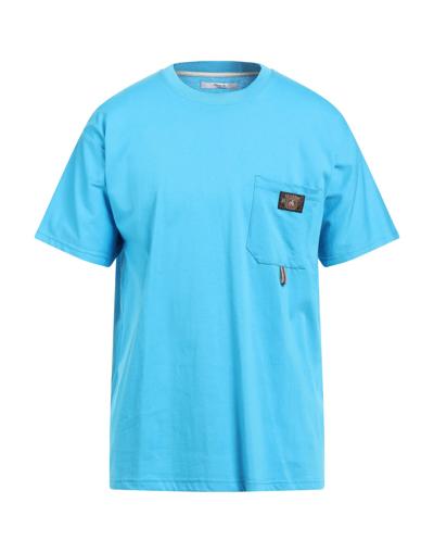 Shop Takeshy Kurosawa Man T-shirt Azure Size Xxl Cotton In Blue