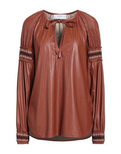 Shop Beatrice B Beatrice .b Woman Top Tan Size 6 Polyester, Polyurethane In Brown