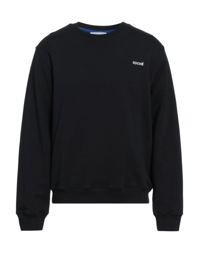 Shop Koché Man Sweatshirt Black Size S Cotton, Elastane