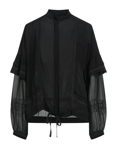 Shop Dondup Woman Shirt Black Size 8 Viscose, Polyamide